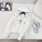 Black and White Puffer Jacket - Men's