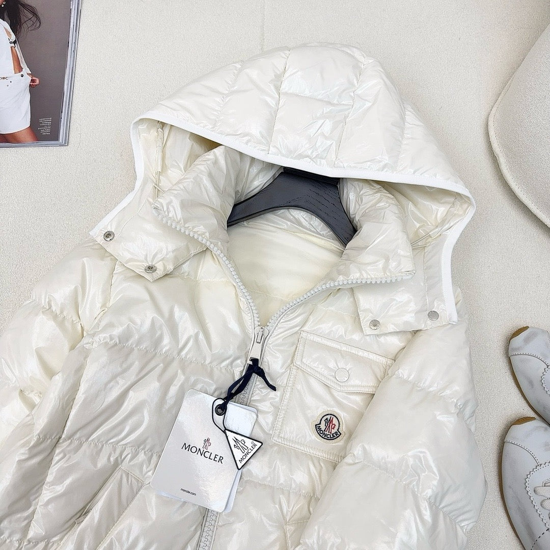 Black and White Puffer Jacket - Men's