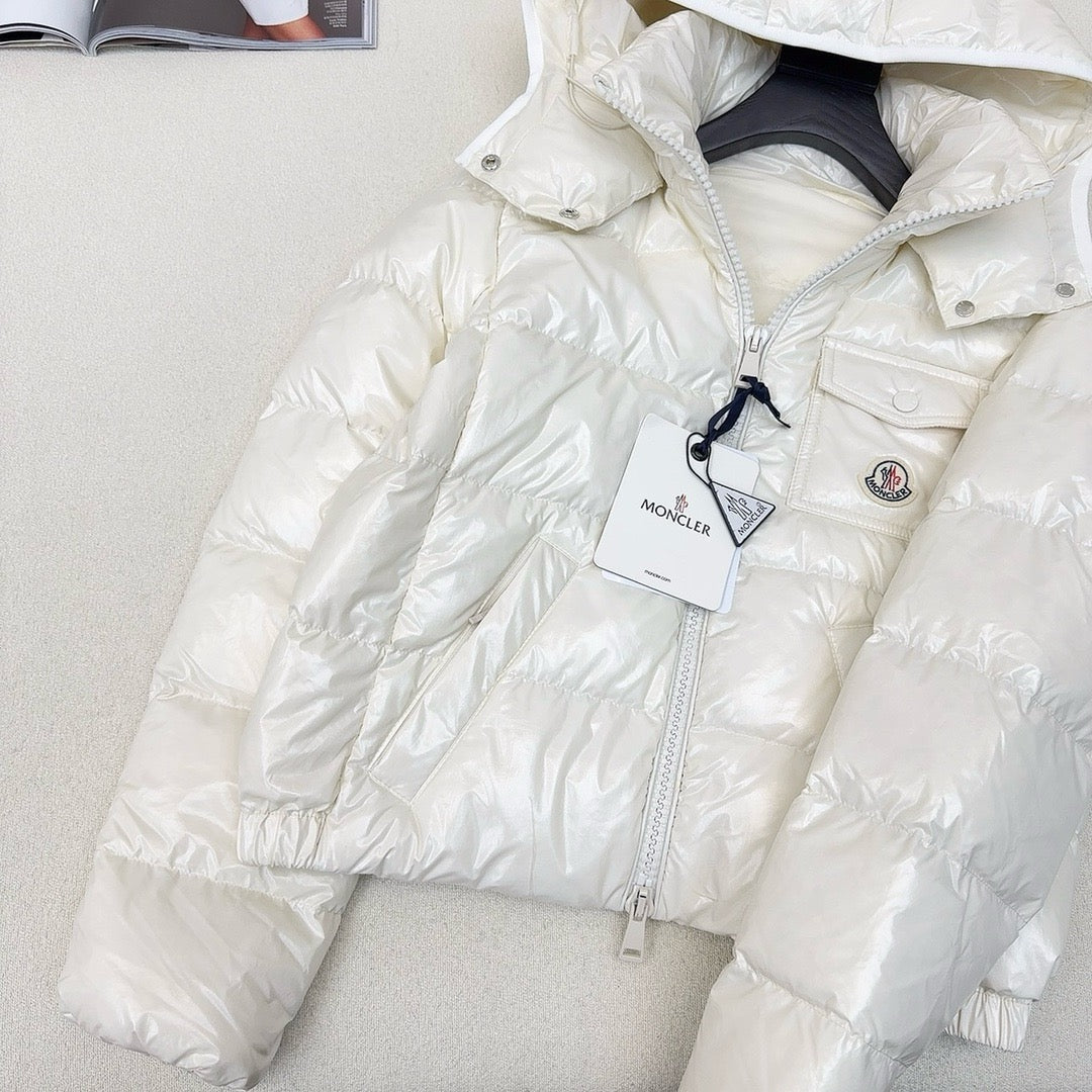 Black and White Puffer Jacket - Men's