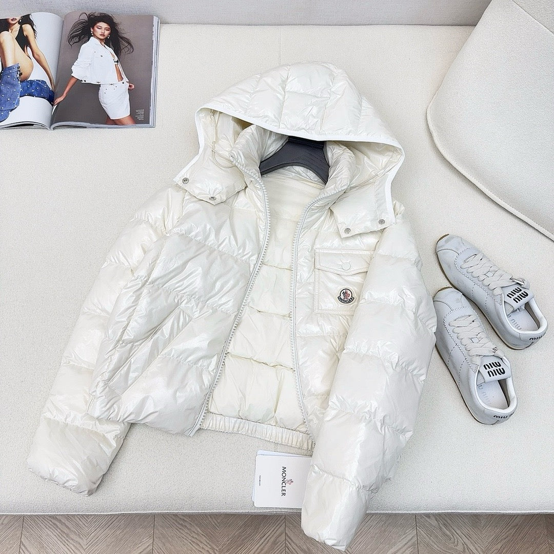Black and White Puffer Jacket - Men's