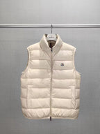 Cream Nylon Lightweight Gilet - Men's