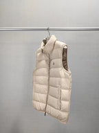 Cream Nylon Lightweight Gilet - Men's