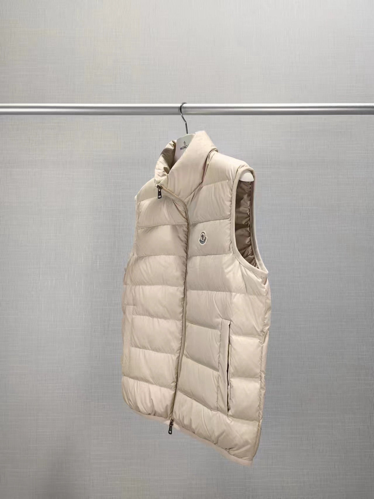 Cream Nylon Lightweight Gilet - Men's