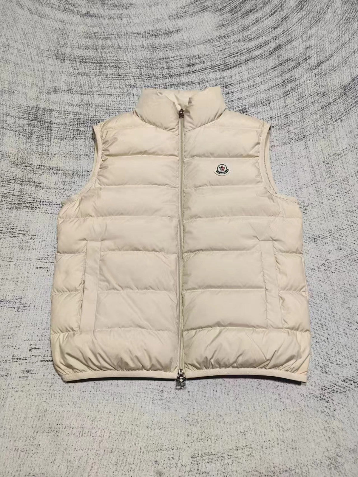 Cream Nylon Lightweight Gilet - Men's