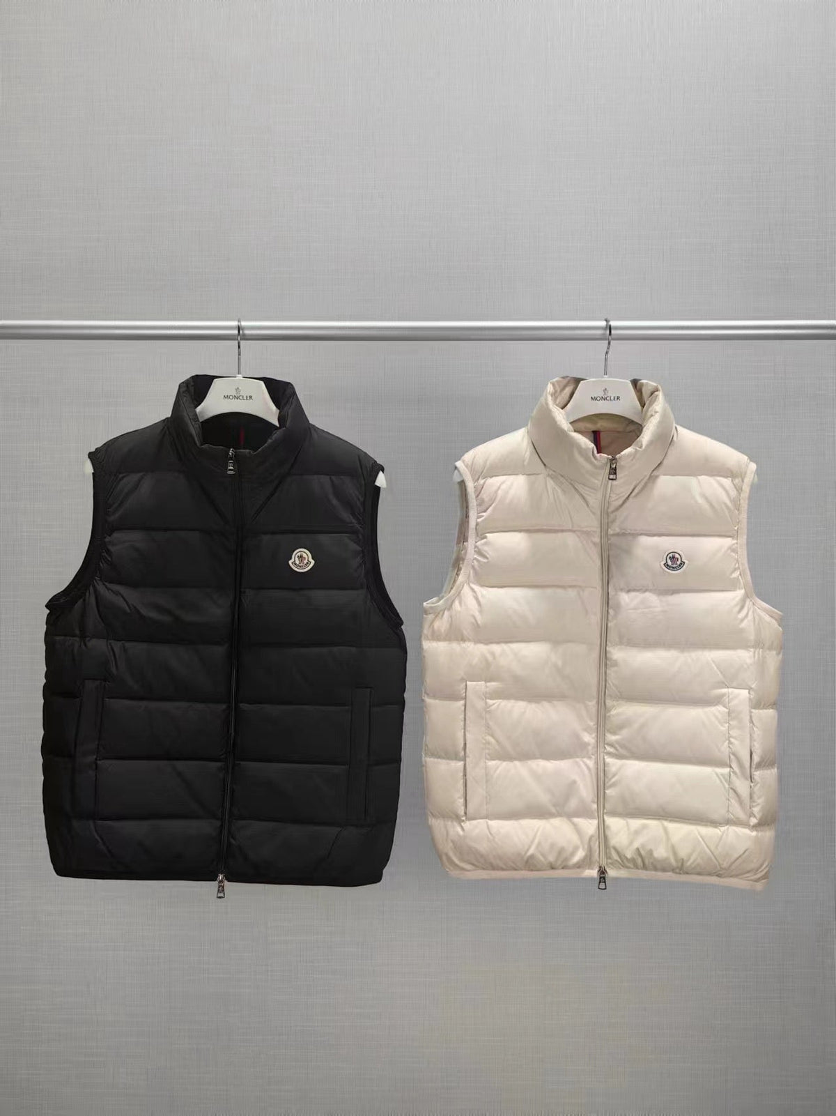 Cream Nylon Lightweight Gilet - Men's