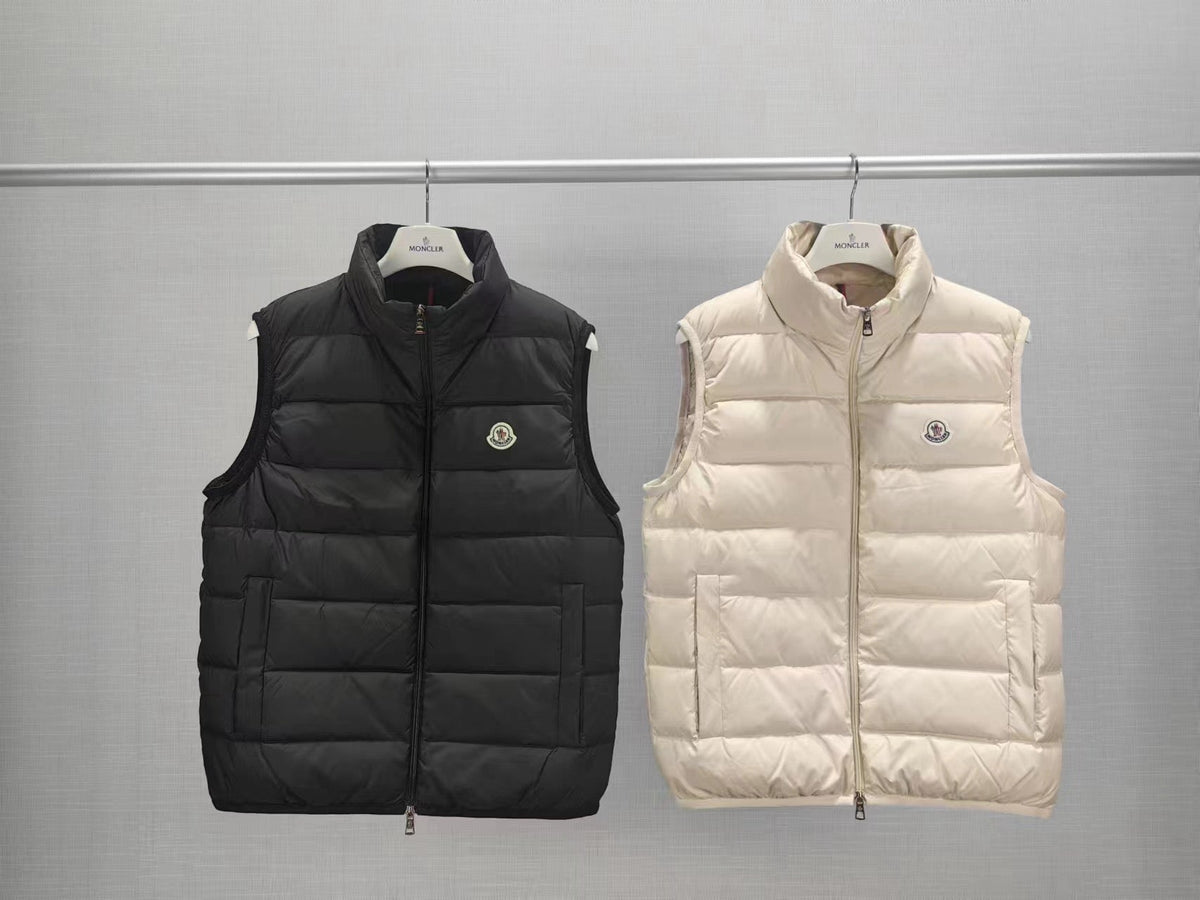 Cream Nylon Lightweight Gilet - Men's