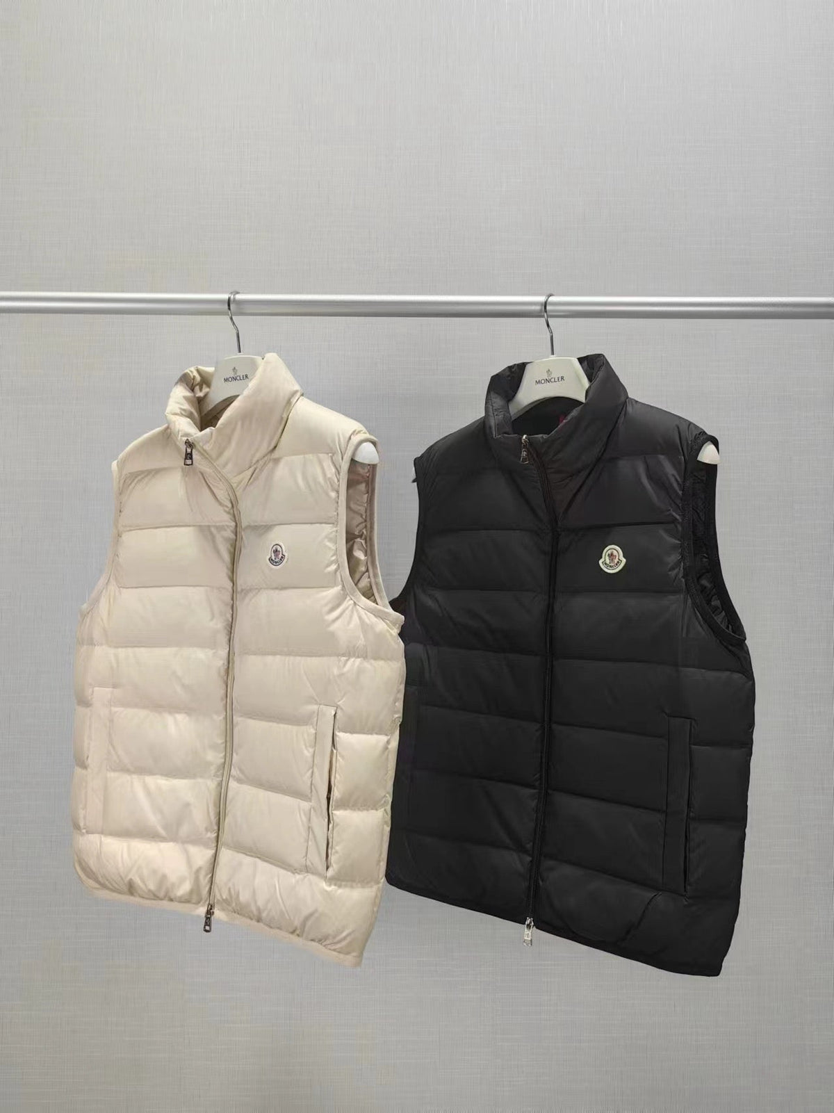 Cream Nylon Lightweight Gilet - Men's