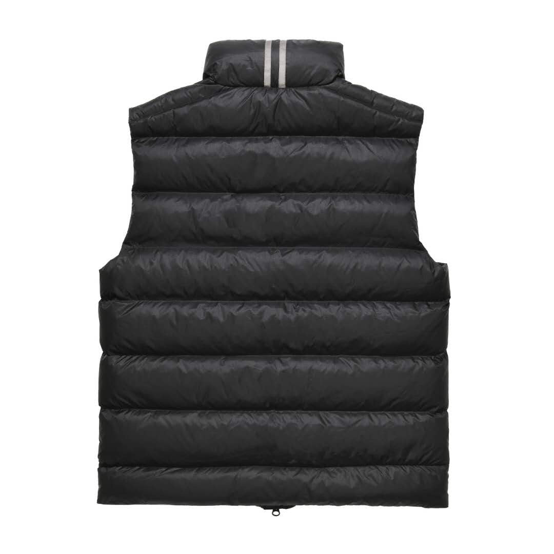 Black Nylon Logo Patch Gilet - Men's