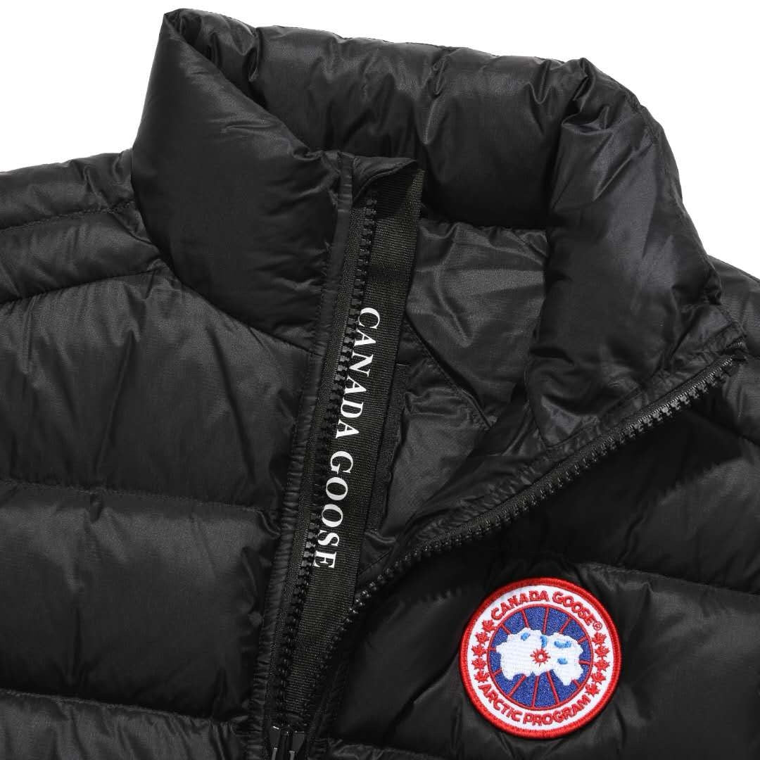 Black Nylon Logo Patch Gilet - Men's