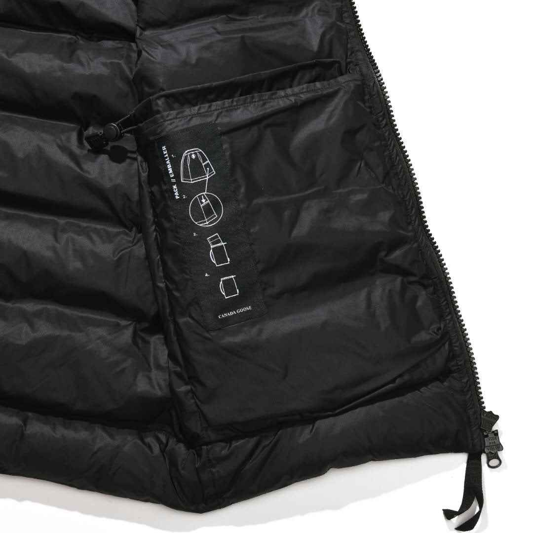 Black Nylon Logo Patch Gilet - Men's
