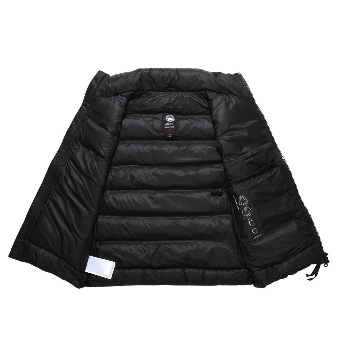 Black Nylon Logo Patch Gilet - Men's