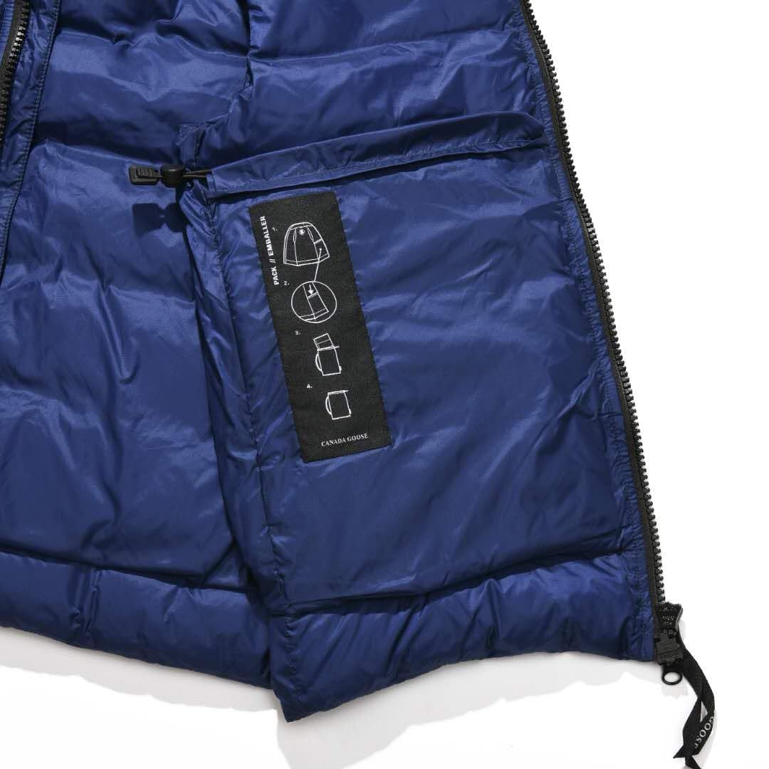 Black Nylon Logo Patch Gilet - Men's