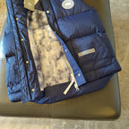 Blue Nylon Patch Gilet - Men's