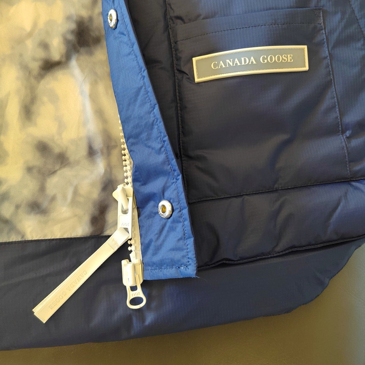 Blue Nylon Patch Gilet - Men's