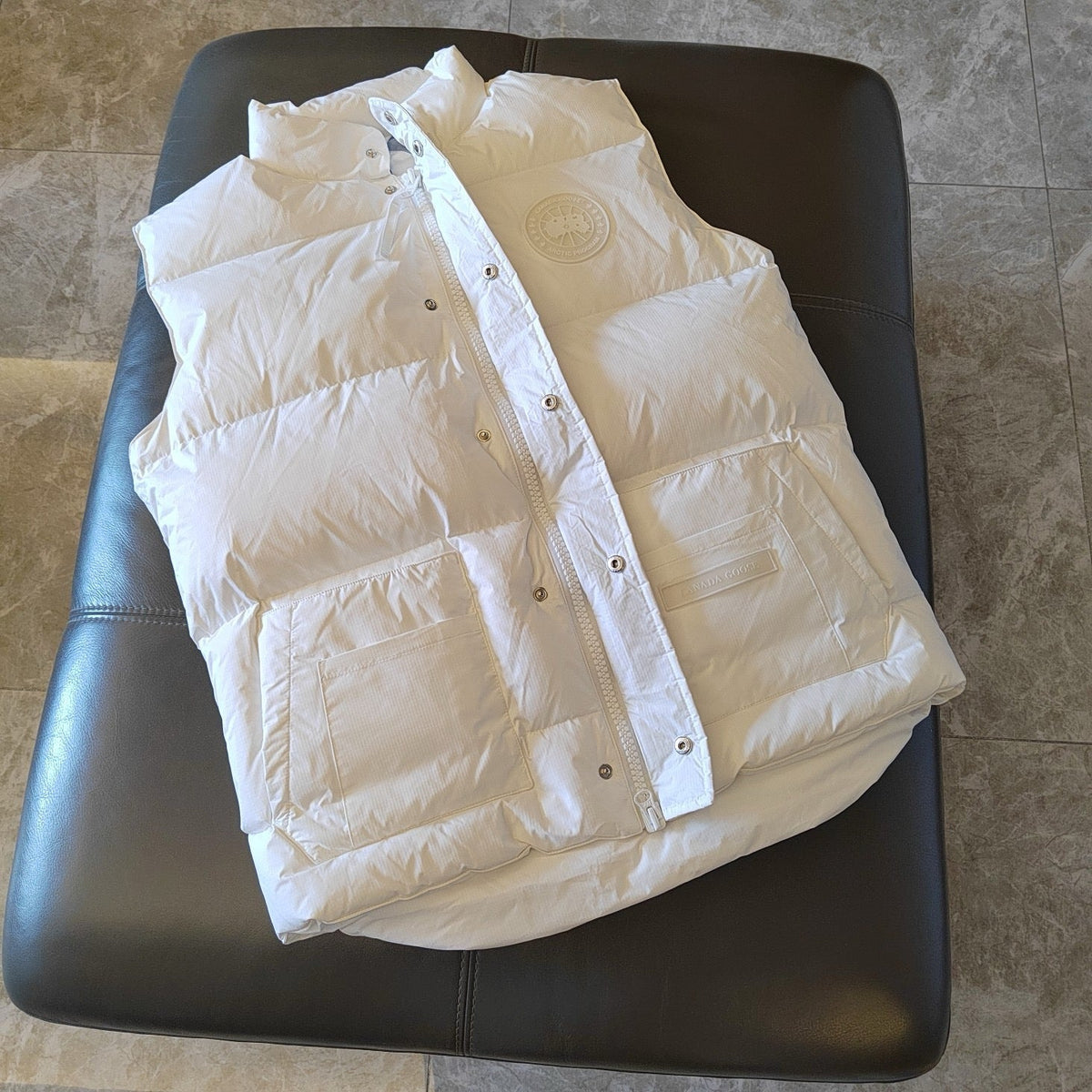Blue Nylon Patch Gilet - Men's