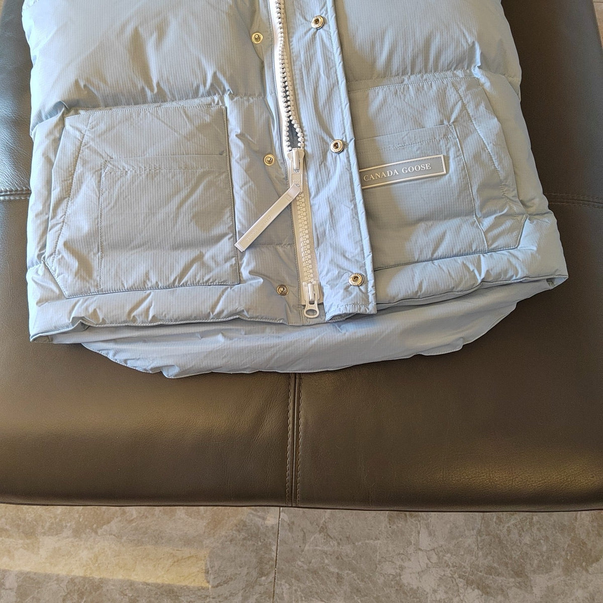 Blue Nylon Patch Gilet - Men's
