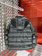 Black and White Puffer Jacket - Men's