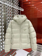 Black and White Puffer Jacket - Men's