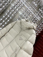 Black and White Puffer Jacket - Men's