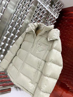 Black and White Puffer Jacket - Men's