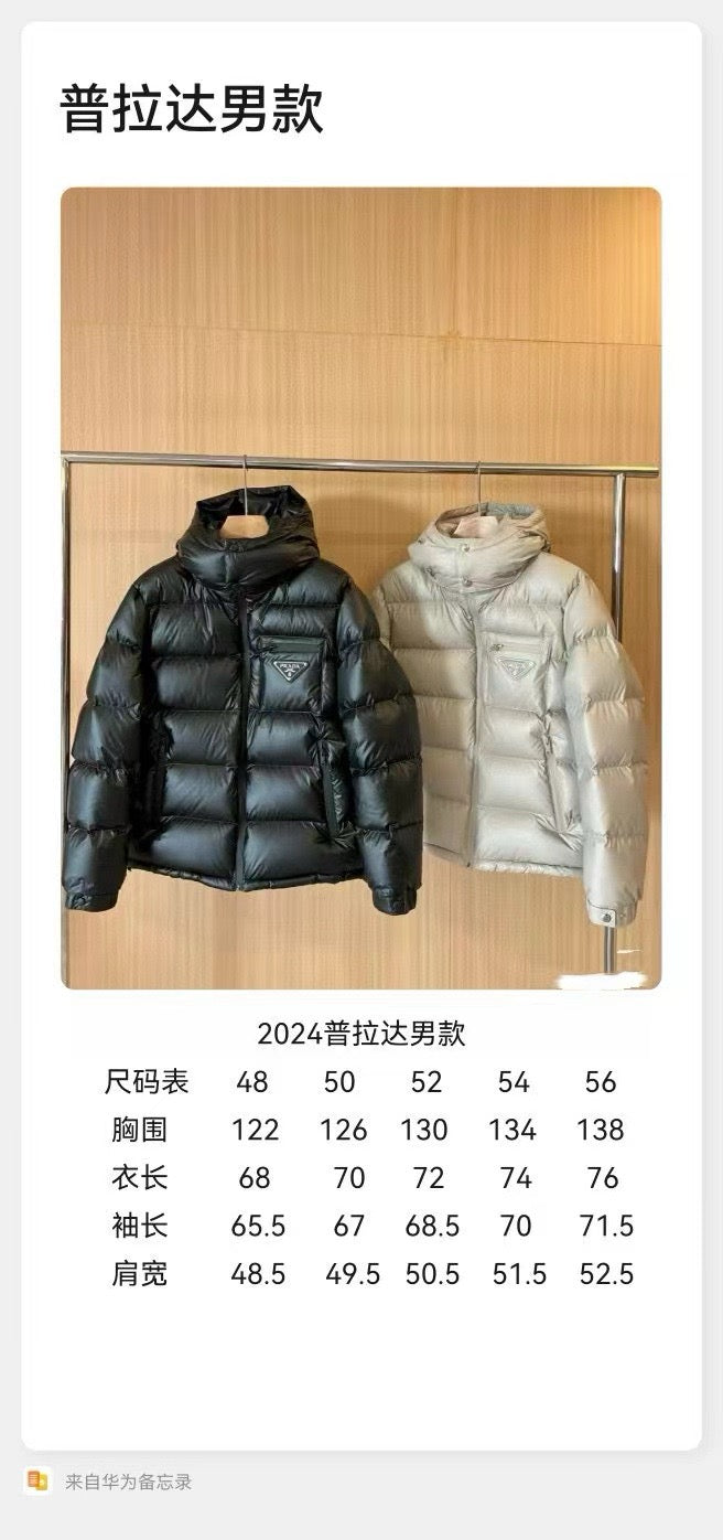 Black and White Puffer Jacket - Men's