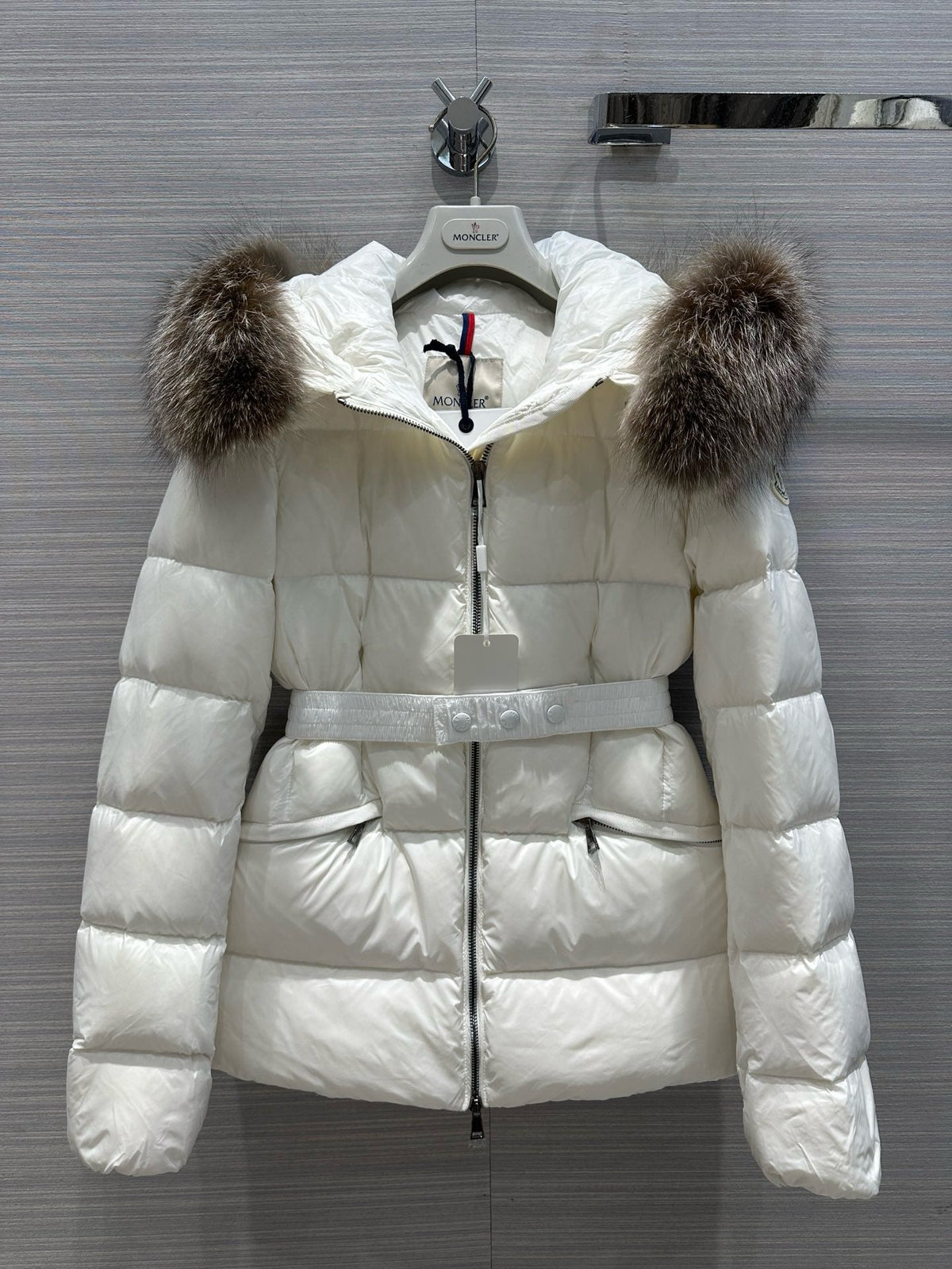 Black and White Puffer Jacket - Women's