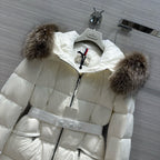 Black and White Puffer Jacket - Women's