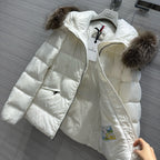 Black and White Puffer Jacket - Women's