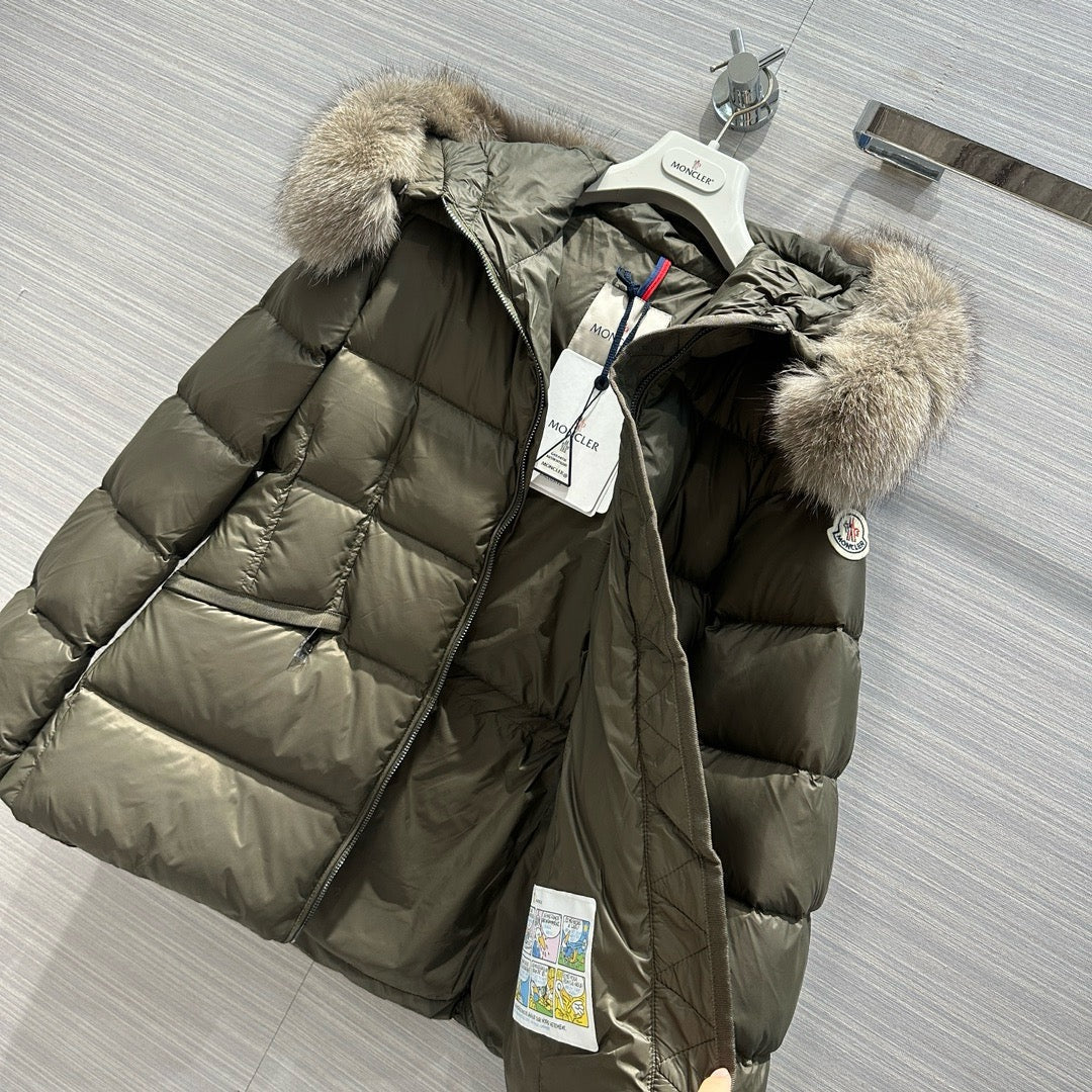 Black and White Puffer Jacket - Women's