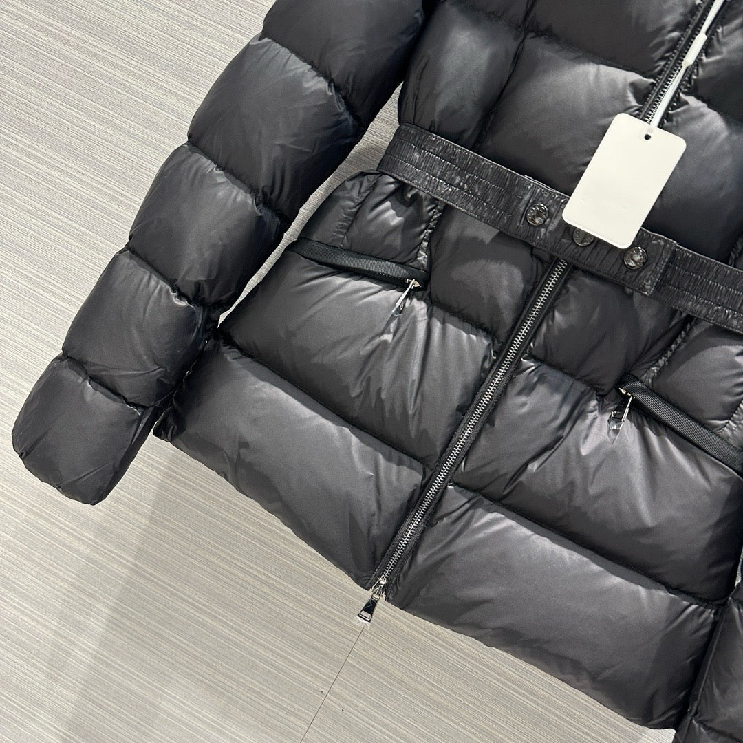 Black and White Puffer Jacket - Women's