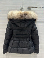 Black and White Puffer Jacket - Women's