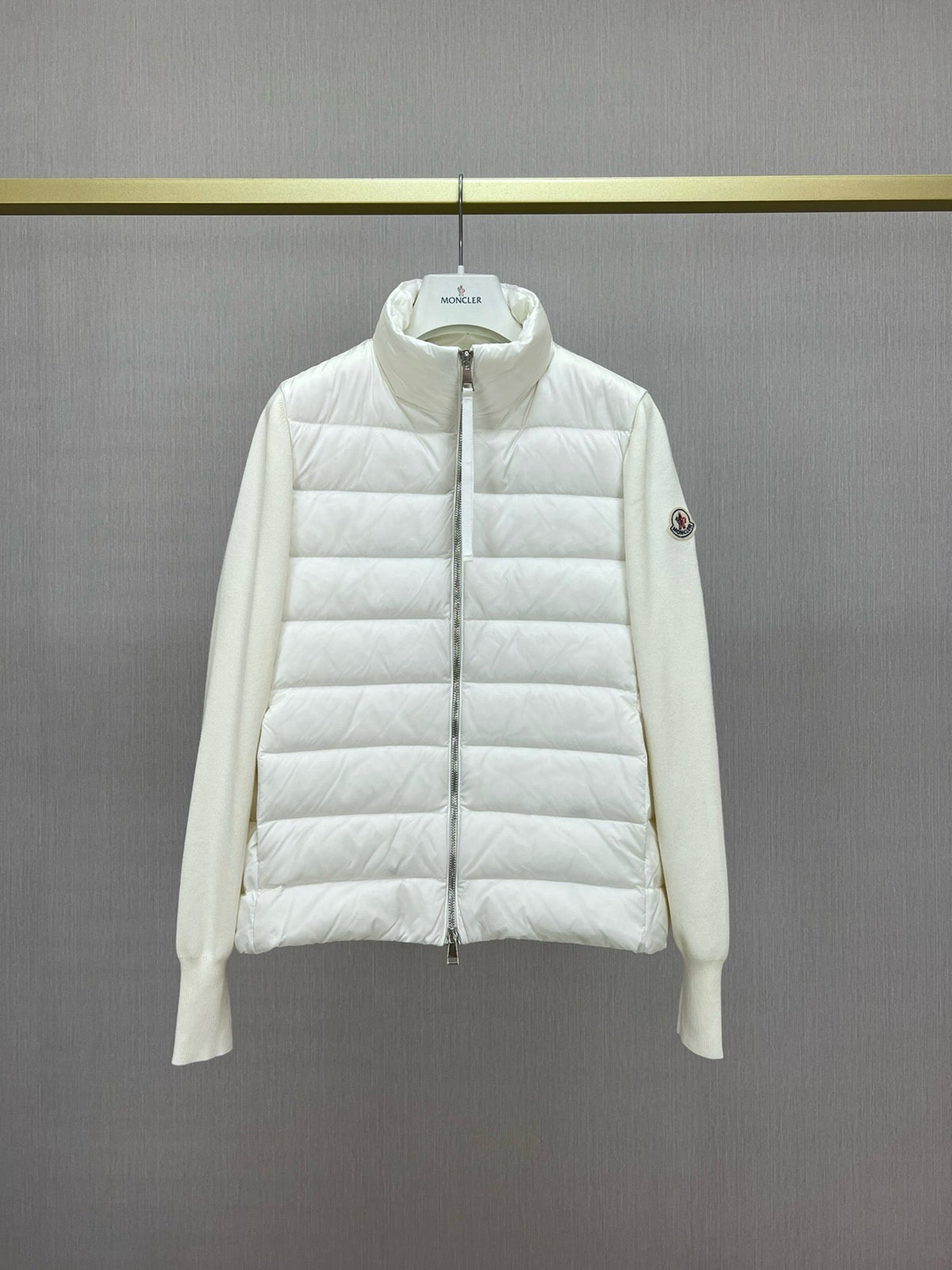 Black and White Puffer Jacket - Men's