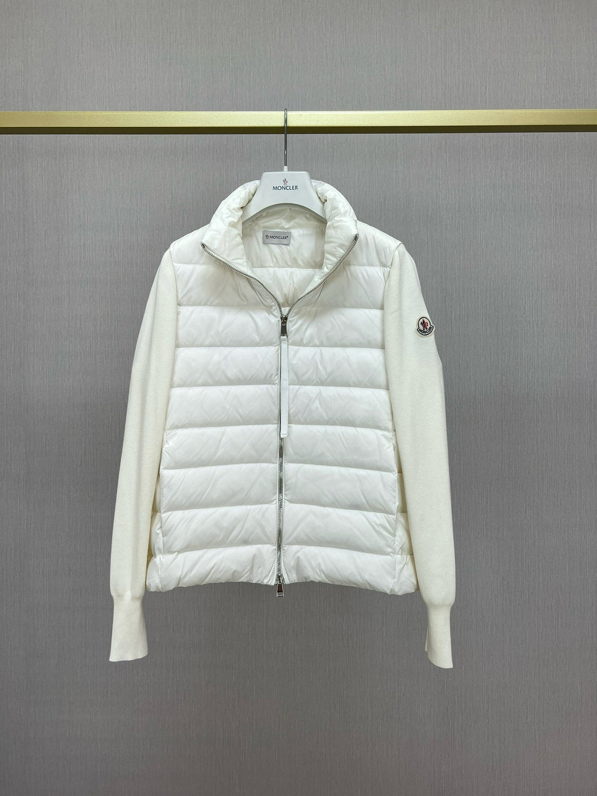 Black and White Puffer Jacket - Men's