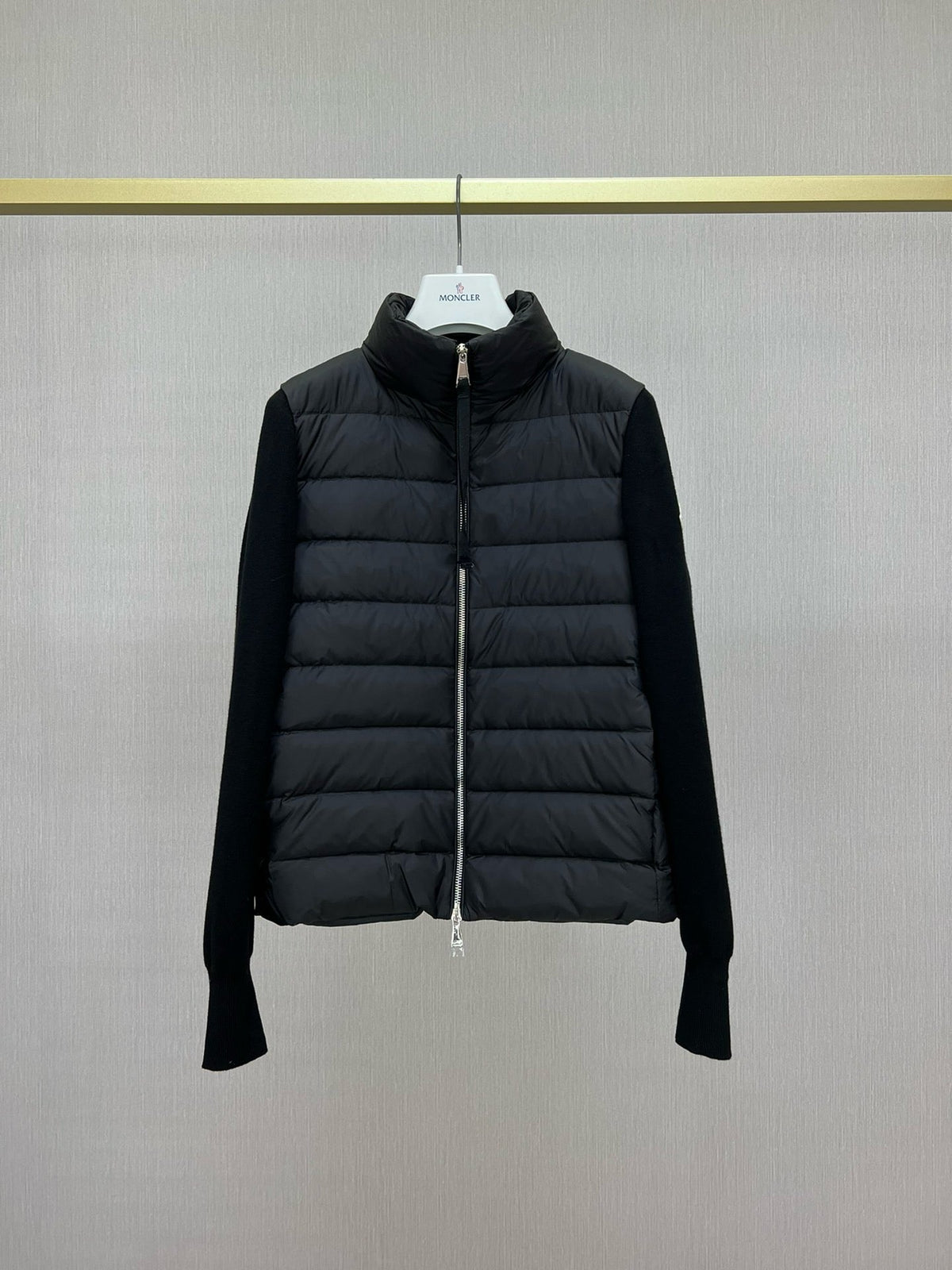 Black and White Puffer Jacket - Men's