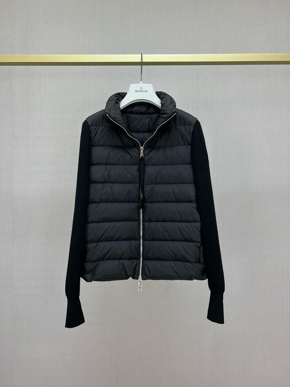 Black and White Puffer Jacket - Men's