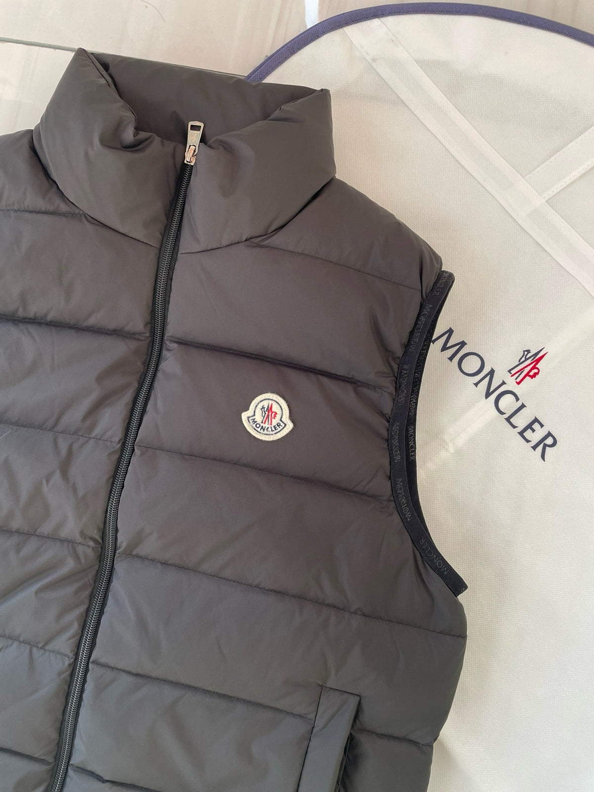 Cream Nylon Down Gilet - Men's
