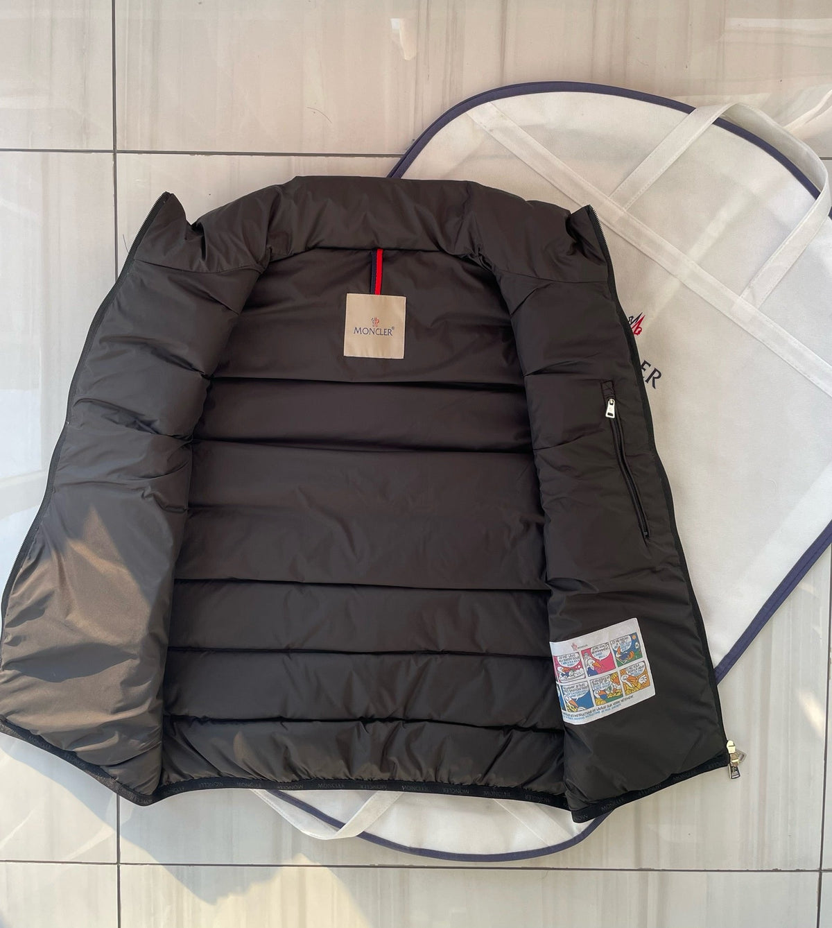 Cream Nylon Down Gilet - Men's