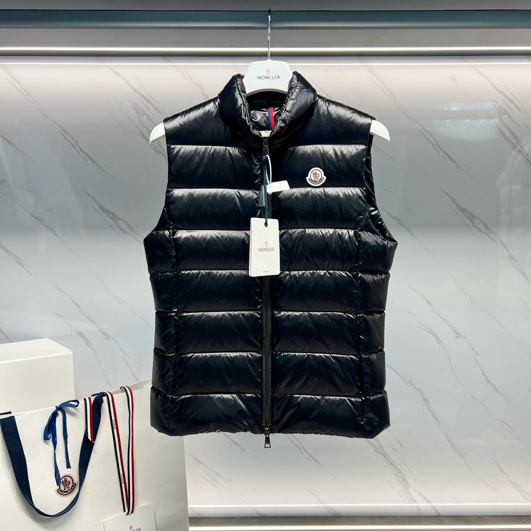 Navy Nylon Glossy Gilet - Men's