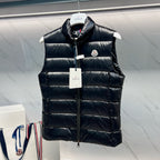 Navy Nylon Glossy Gilet - Men's
