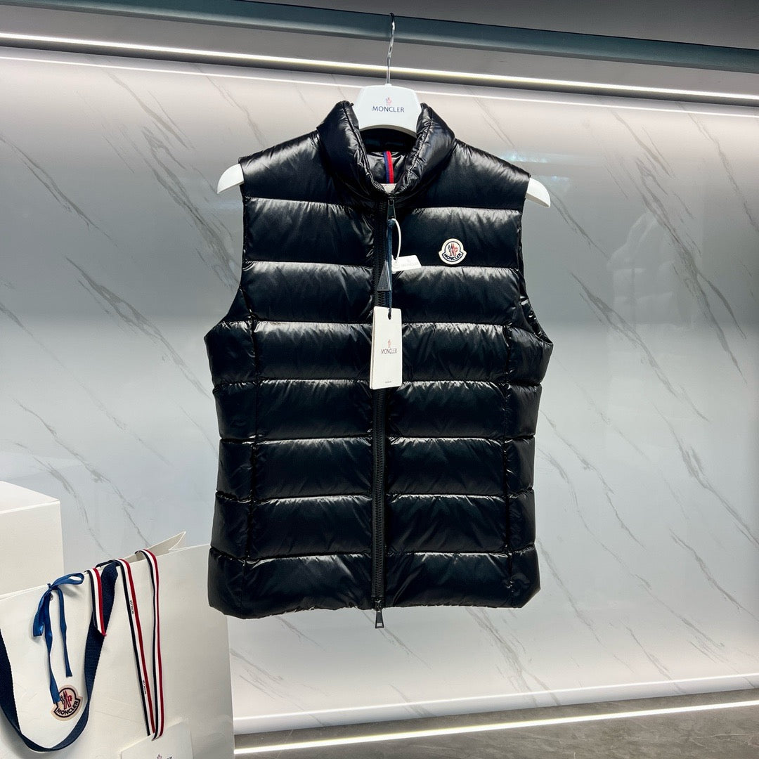 Navy Nylon Glossy Gilet - Men's