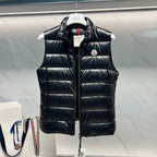 Navy Nylon Glossy Gilet - Men's