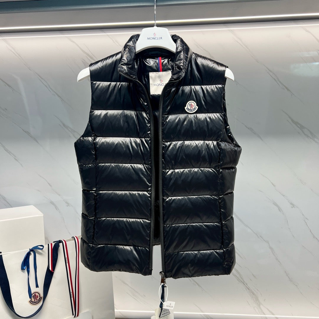 Navy Nylon Glossy Gilet - Men's