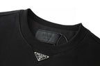 Grey Cotton Small Logo Crewneck - Men's