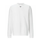 Grey Cotton Small Logo Crewneck - Men's