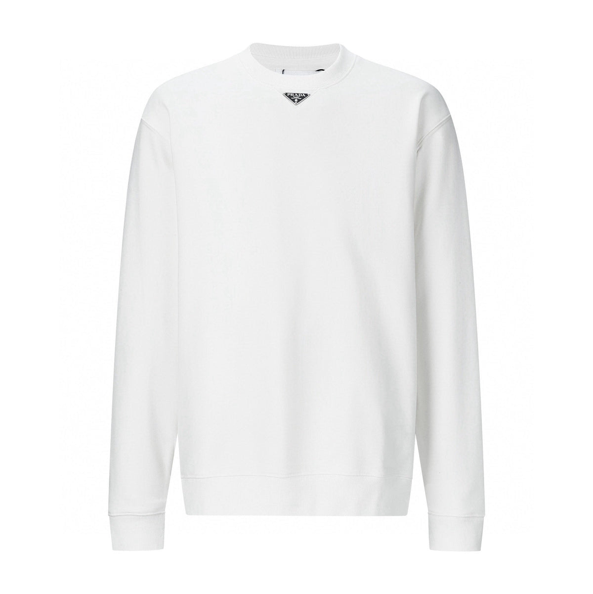 Grey Cotton Small Logo Crewneck - Men's