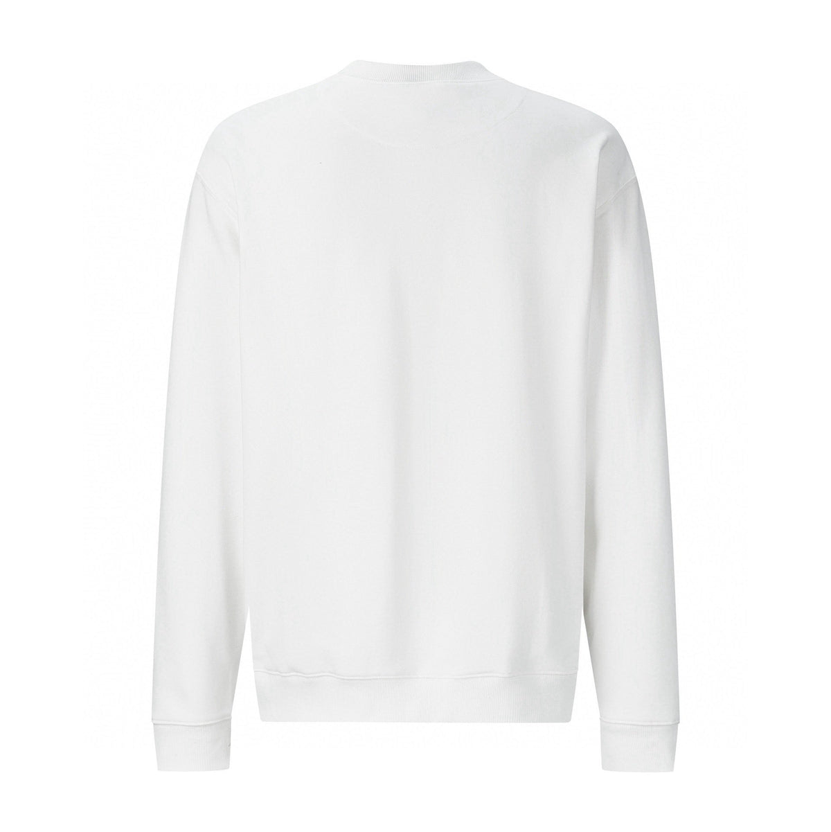 Grey Cotton Small Logo Crewneck - Men's