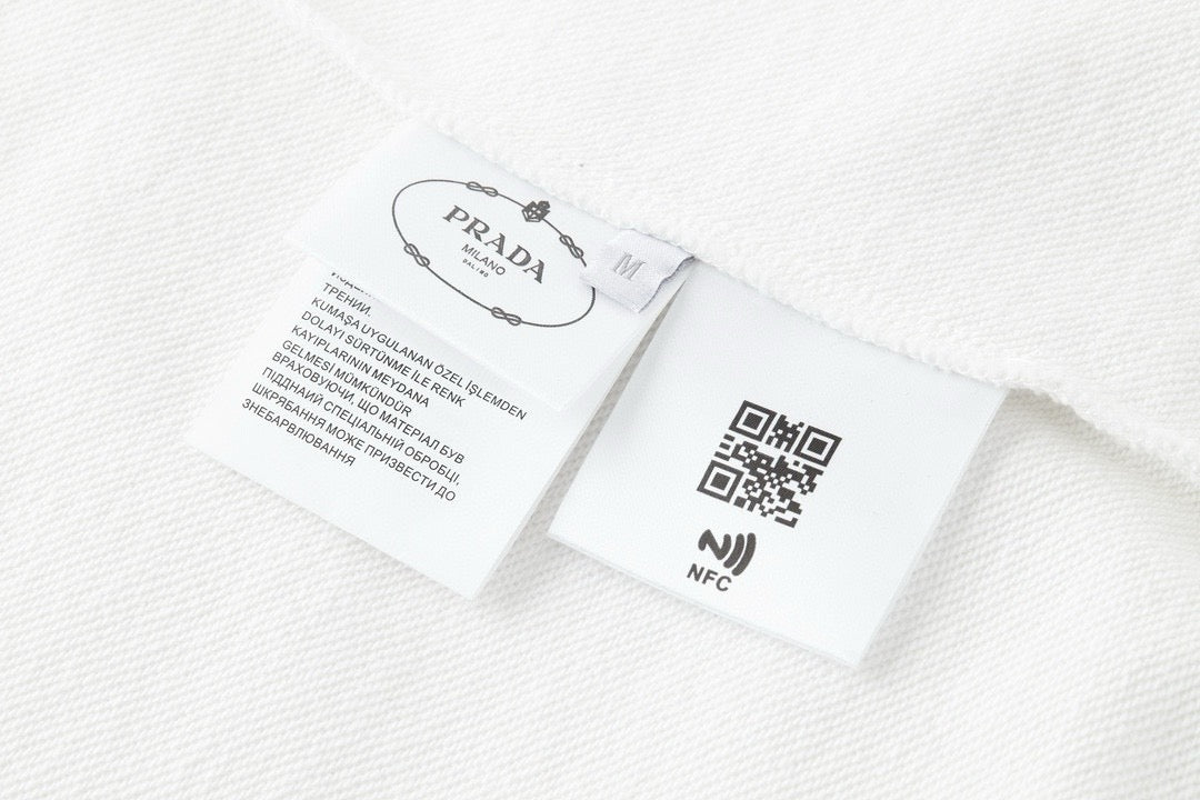 Grey Cotton Small Logo Crewneck - Men's