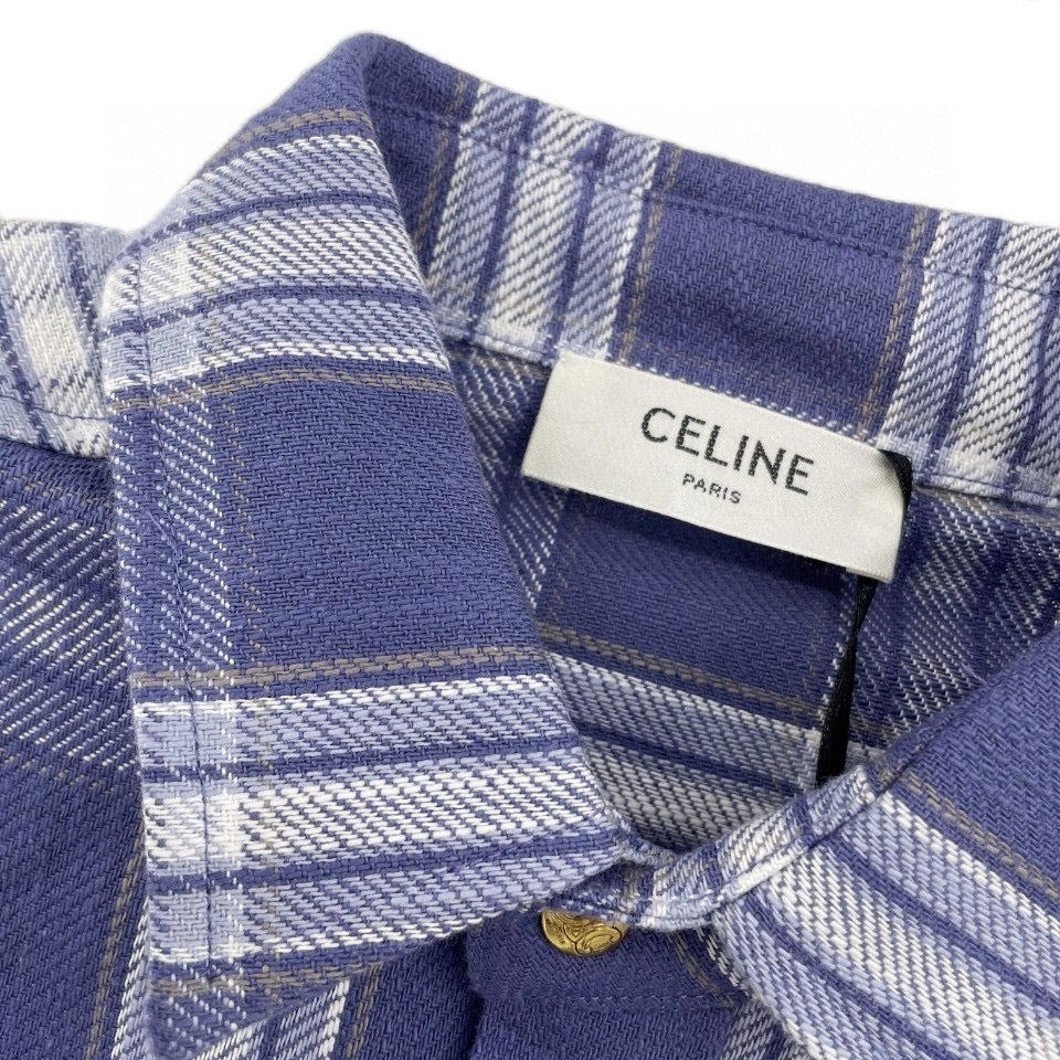 Blue Flannel Check Overshirt - Women's