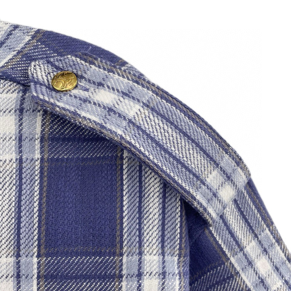 Blue Flannel Check Overshirt - Women's