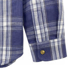 Blue Flannel Check Overshirt - Women's